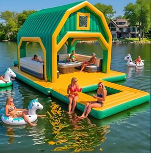 Cabaña de agua con plataforma inflable de isla flotante para River Lake Ocean - Product Image 2
