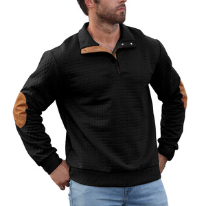 เสื้อฮู้ดดี้ผู้ชายแบบมีปก ลายตารางเล็ก ผ้าแจ็คการ์ด แขนยาว สไตล์ลำลองสำหรับกิจกรรมกลางแจ้ง  รับสกรีนโลโก้ตามสั่ง - Product Image 3