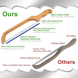 Legend, <span class=keywords><strong>cuchillo</strong></span> de pan de masa fermentada personalizado, <span class=keywords><strong>cuchillo</strong></span> de arco de pan de madera de 16 pulgadas, rebanador de corte con sierra de acero inoxidable Premium para <span class=keywords><strong>Cocina</strong></span> - Product Image 5