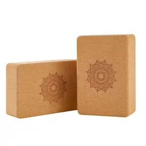 High Quality Natural & Eco Friendly Custom Printed Foam Cork Yoga Block