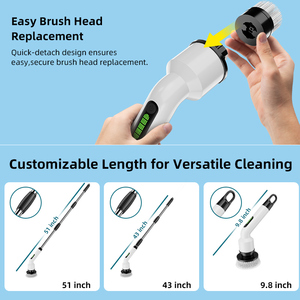 <span class=keywords><strong>Brosse</strong></span> de Nettoyage Électrique Rotative Multi-Usages Rechargeable Sans Fil <span class=keywords><strong>pour</strong></span> Salle de Bain, Douche, Baignoire, Vitres, Voiture – 9 Têtes de <span class=keywords><strong>Brosse</strong></span> – EN STOCK UE/USA - Product Image 5