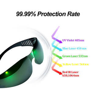 Lunettes de sécurité laser diode 808 nm sans monture, lunettes de protection certifiées ANSI Z87.1 et CE EN166 pour le soudage et la découpe - Product Image 5