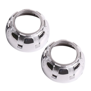 Sanvi 3.0 Inch HELLA 3R G5 Koito Q5 Bi Xenon <b>Led</b> <b>Projector</b> Lens Shroud Silver Color With Angel Eyes Hole Retrofit Headlights - Product Image 2