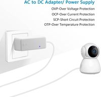 ESann DC5V 1A 5.5X2.5MM 100V ~ 240V AC à DC lampe de bureau couleur blanche adaptateur secteur mural pour moniteur de caméra lumière LED