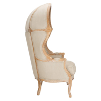 Fauteuil cage à oiseaux de luxe avec cadre en bois et tissu