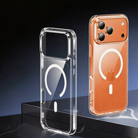 Coque de téléphone transparente en TPU et PC avec chargement magnétique sans fil, antichoc, pour iPhone 14-17, fabricant OEM ODM Chine