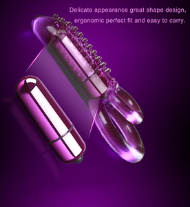 حلقة القضيب الذكري مع محفز البظر ومدلك المهبل، حلقة قضيب هزازة، هزاز نقطة جي، لعبة جنسية للرجال - Product Image 4