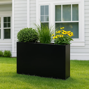 Grand bac à plantes en acier inoxydable, petit bac en acier galvanisé, intérieur/extérieur, personnalisable avec <span class=keywords><strong>dessin</strong></span> - Product Image 2