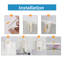 Smartop Modernas Persianas Enrollables Plisadas Inalámbricas con Estampado Rosa Horizontal, de Tela con Lamas Anchas para Ventana Francesa, Sin Perforación, Apertura Superior