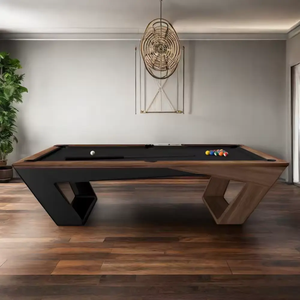Mesa de Billar Moderna de Lujo Personalizable de 7, 8 y 9 pies, de Madera Maciza con Pizarra, para Familias, Clubes y Villas, E-PT-082105, 9' Moderna - Product Image 1