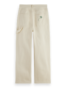 กางเกงผู้หญิงขาบานผ้าคอตตอนปักลายทแยงแฟชั่น Y2K OEM กางเกงคาร์โก้ปกติเอวสูงลำลองสำหรับฤดูร้อน - Product Image 6