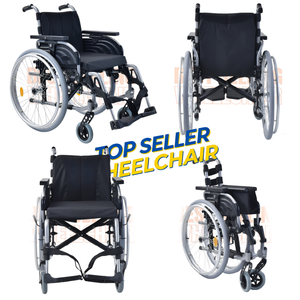 รถเข็นวีลแชร์แบบแมนนวลคุณภาพสูง Takan SYIV100-46AN2 โครงอะลูมิเนียมสีเงิน พนักพิงแขนแบบพับได้ ล้อลมขนาด 6 นิ้ว รับน้ำหนักได้ 120 กก. ได้รับมาตรฐาน CE - Product Image 2