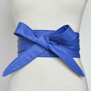 Ceintures <span class=keywords><strong>pour</strong></span> femmes en cuir souple avec un large nœud papillon Ceintures <span class=keywords><strong>pour</strong></span> dames Grace <span class=keywords><strong>Ceinture</strong></span> Style <span class=keywords><strong>pour</strong></span> <span class=keywords><strong>robe</strong></span> - Product Image 2