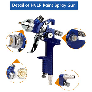 Kit de pistolet de pulvérisation professionnel HVLP, buse de 1,4 mm, pistolet à peinture sans fil pour voiture, maison et bricolage, outil pneumatique portable et léger avec 4 embouts - Product Image 4