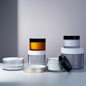 Pot en PET transparent à paroi épaisse pour crème visage et gommage corporel, disponible en 15g, 30g, 50g, 80g, 100g, 120g, 150g, 200g, 250g, 300g, avec logo personnalisé - Product Image 2