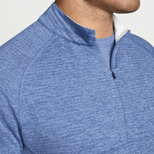 Personnalisé Hommes Séchage Rapide Performance Athlétique Quart Zip Pull À Manches Longues Col Montant Conception Imprimée Printemps Vêtements de Sport - Product Image 5