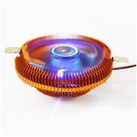Refroidisseur de processeur éclairé Baiji P4 Golden Dragon Edition pour processeurs Intel 775 et 1155 AMD, refroidisseur de processeur multiplateforme