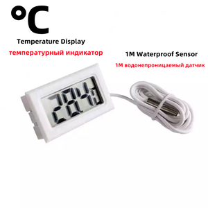 Mini kỹ thuật số LCD trong nhà Nhiệt kế ẩm kế trong nhà thuận tiện cảm biến nhiệt độ độ ẩm Meter đo cụ cáp - Product Image 5