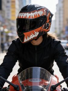 Hot Sell Super Handsome Black Venom Variant Poster <strong>Helmets</strong> <strong>Demon</strong> Red Flip-up Motorcycle <strong>Helmets</strong> for Men and Women - Product Image 6
