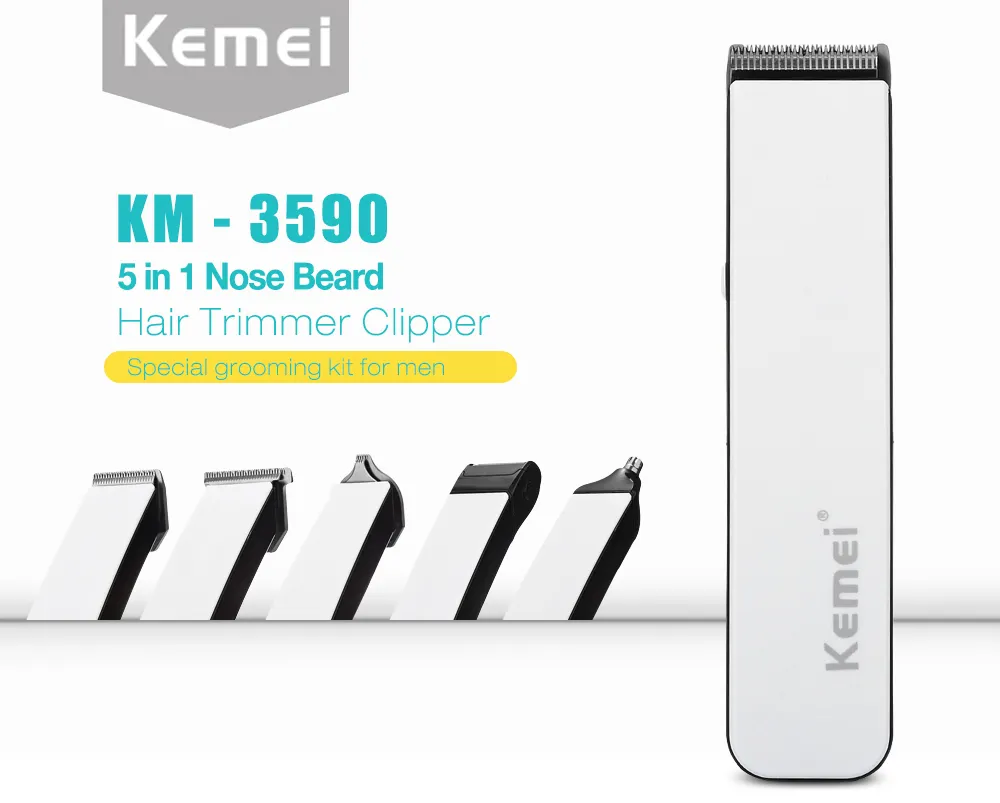 โรงงานราคาใหม่Professionalไฟฟ้าTrimmerผมผมKm-3590 ปรับหัวตัดProfessional Hair Trimmer Clipper