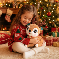 Cadeau de Noël exquis : un jouet en peluche sur le thème d'un faon adorable. Les articles en stock sont disponibles pour une commande directe