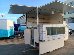 Carretto Multifunzionale a Tre Ruote per Cibo da Strada, Chiosco Mobile per Snack, Caffè e Gelati per Attività Commerciali all'Aperto - Product Image 4