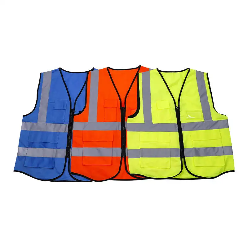 High Visibility reflector vests Engineer Safety working vests Jacket Adult hi vis vests Construction With Pockets