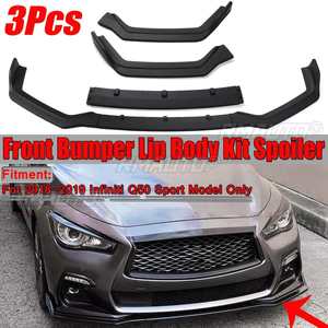 ชุดแต่งสปอยเลอร์กันชนหน้ารถยนต์แบบถอดได้ 3 ชิ้น สำหรับ Infiniti Q50 Sport รุ่นปี 2018 2019 - Product Image 1