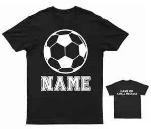 Aangepaste Naam Klein Bericht Voetbal T-Shirt Personaliseren Cadeau Voor Ballenliefhebbers Casual Man Tops Drop Ship Voetbal Uniform Groothandel