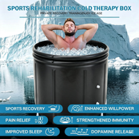 Ensemble de bain froid Us Direct Order avec refroidisseur d'eau 0,8 CV et filtre, et baignoire pliable portable