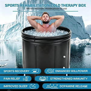 Baignoire à glace gonflable portable avec couvercle + mini refroidisseur de bain froid 0,8 CV pour usage intérieur et extérieur – Commande directe US - Product Image 6