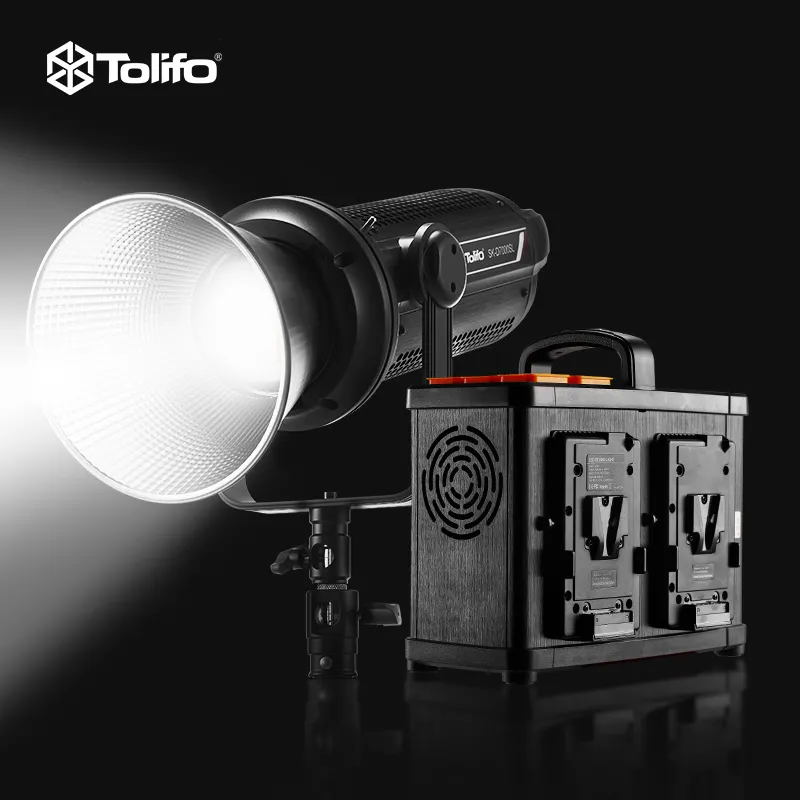 TOLIFO SK-D7000SL Lampu LED Profesional 670W Lampu COB Cahaya Video Studio Terus Menerus LED 5600K DMX Kontrol TLCI 96 + CRI 96 +