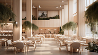 Meubles de restaurant, table et chaises en bois massif, ensemble de meubles commerciaux, ensemble de meubles de café, table et chaises en bois