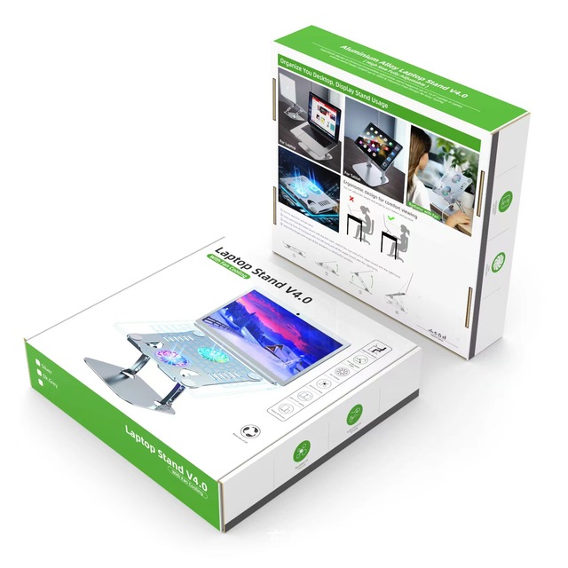 Aluminum Alloy Tablet Bracket Can Lift and Fold Desktop Fan Cooling Monitor Laptop Bracket