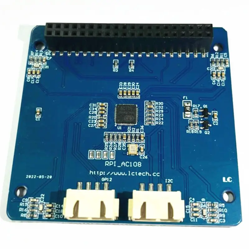 4 Mic AC108 Audio-Decoder-Modul Voice Sound Erkennungs karte I2C IIC-Schnitts telle 3,3 V/5V Für Raspberry Pi ZERO/ZERO W/2B/3B/3B/4