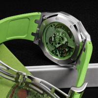 Lionorm FKM Gummi-Uhrenarmband mit Edelstahl-Uhrengehäuse für AP-swatch Royal Pop Luxus-Mod-Kit Sport-Armband