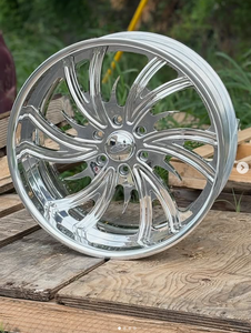 RCSR RUCCI WHEELS <span class=keywords><strong>Intro</strong></span> 22 24 26 28 pouces, jantes Forgiato Azioni, jante à lèvre chromée brossée avec volant de 15 pouces - Product Image 1