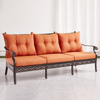 Ensemble de jardin de luxe DL en alliage d'aluminium de haute qualité, design moderne et minimaliste, pour 6 personnes, tables et chaises d'intérieur/extérieur