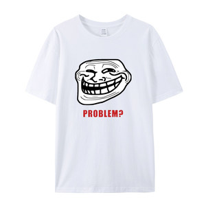 T-shirt à manches courtes pour hommes et femmes, 100% coton, Vintage, drôle, avec motif O-Neck, coupe ample, TROLLFACE MEME <span class=keywords><strong>RAGE</strong></span> - Product Image 3