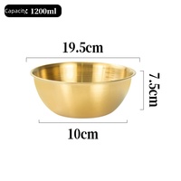 Bol de cuisson en acier inoxydable style coréen, le plus vendu en liquidation, pour la préparation de nouilles, salades, fruits, plats froids et pâtisseries – Design moderne
