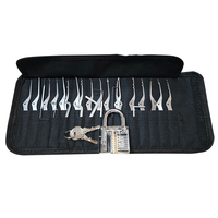 Kit de crochetage multifonctionnel 26 pièces pour serrures résidentielles, outils professionnels pour serruriers avec serrure d'entraînement