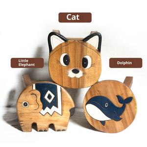 Taburete de papel tradicional creativo de Tailandia para niños, banco pequeño de animales de dibujos animados bonitos, taburete para cambiar zapatos para el hogar - Product Image 5