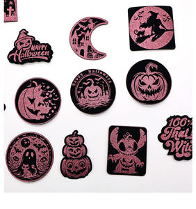 Parches Bordados de Estilo Punk para <span class=keywords><strong>Ropa</strong></span> de Chaqueta, Parches Bordados de Banda de Rock and Roll con Calavera Negra - Product Image 1