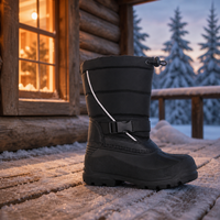 Bottes d'hiver montantes à doublure amovible pour enfants et adultes, tige en polyester, doublure en velours, logo imprimé en 3D