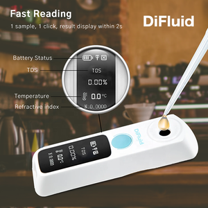 Refraktometer Digital DiFluid Brix Portabel Otomatis untuk Pengukuran Jus Buah, Sirup, Makanan, dan Kopi - Product Image 3