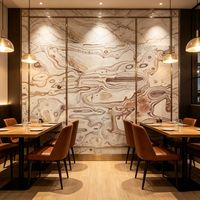 Dalles de marbre naturel de luxe sur mesure pour murs de télévision, îlots de cuisine, plans de travail, sols de salle de bain et projets hôteliers