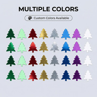 Paillettes en PVC en vrac pour sapin de Noël, forme feuille dorée et argentée, 6-20 mm, non-déformables, résistantes à l'abrasion et à la chaleur, pour vêtements