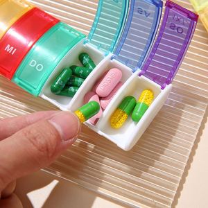 Boîtes de rangement pour pilules colorées en plastique, portables, personnalisées, pour 7 jours, pour la vente au détail - Product Image 2