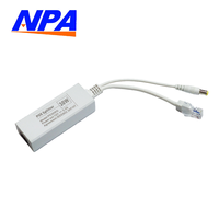 Divisor PoE 10/100M DC 5.5*2.1mm, Alimentación por Ethernet, Adaptador de 48V a 12V 2.5A 30W con QoS y Apilable para Cámaras IP en Stock