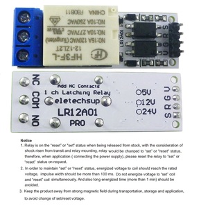 For Arduiuo <strong>ESP32</strong> DC 5V 12V <strong>24V</strong> Magnetic Latching Relay Module Bistable Self-locking Flip-Flop Latch Switch Board - Product Image 3